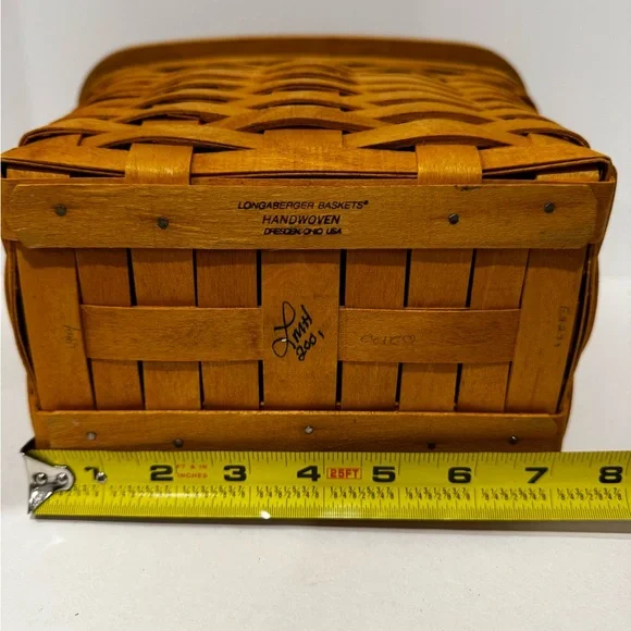 Longaberger Maple Wood Lidded Basket Set New - Picture 2 of 14